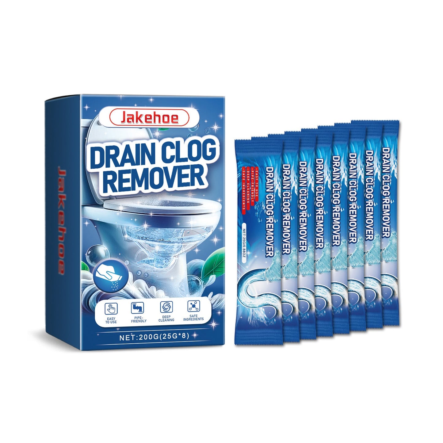 Pipe Dredging Powder, Toilet Pipe Toilet Floor Drain Kitchen Drain Clogged Dredging Powder - Korvel