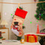 Christmas Decoration Linen Red Bordered Old Man Snowman Christmas Socks Christmas Gift Bag Candy Socks - Korvel
