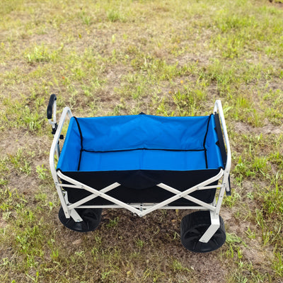 Folding Wagon Garden Shopping Beach Cart (white) - Korvel