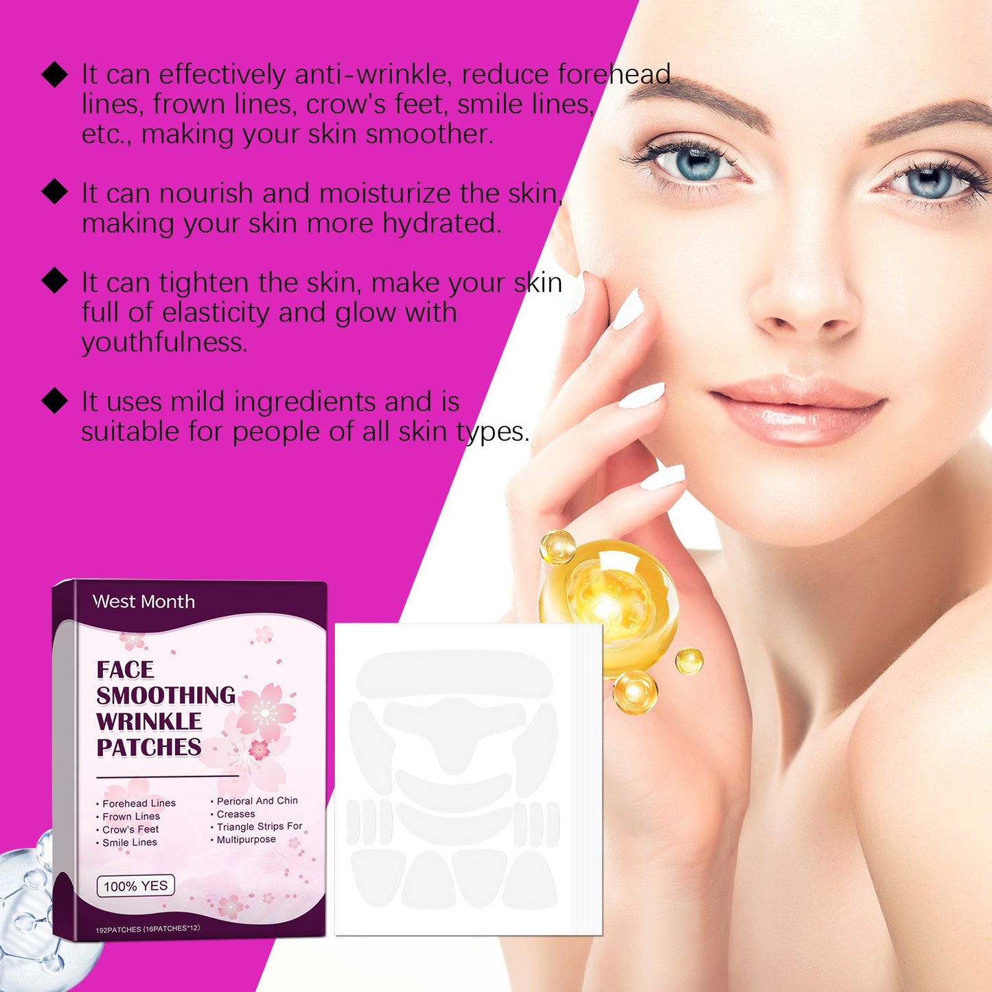 Parche de Masaje Facial Relajante Nutritivo