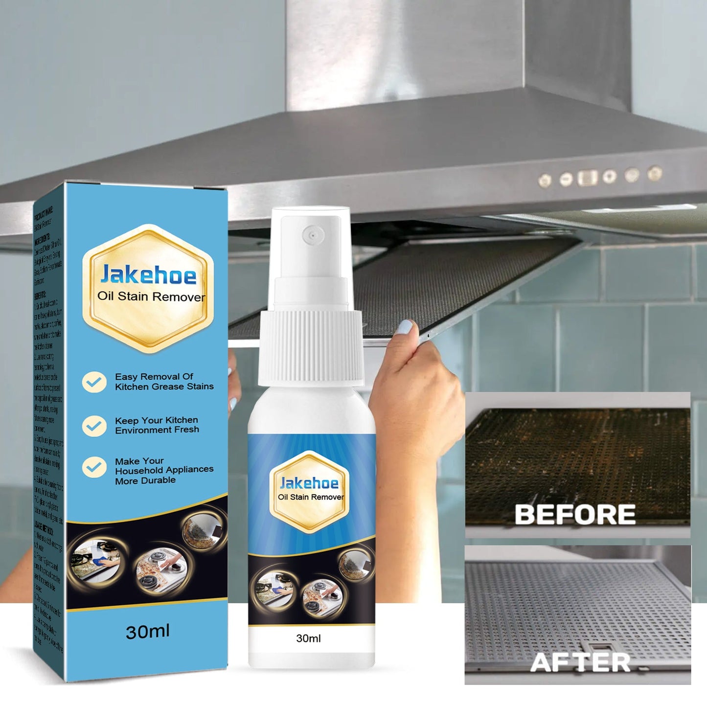 Premium Oil Stain Remover for Kitchen and Home