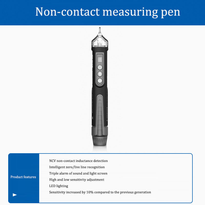 Multi functional intelligent induction test pen ZTY1302A digital display non-contact NCV electrical test pen - Korvel