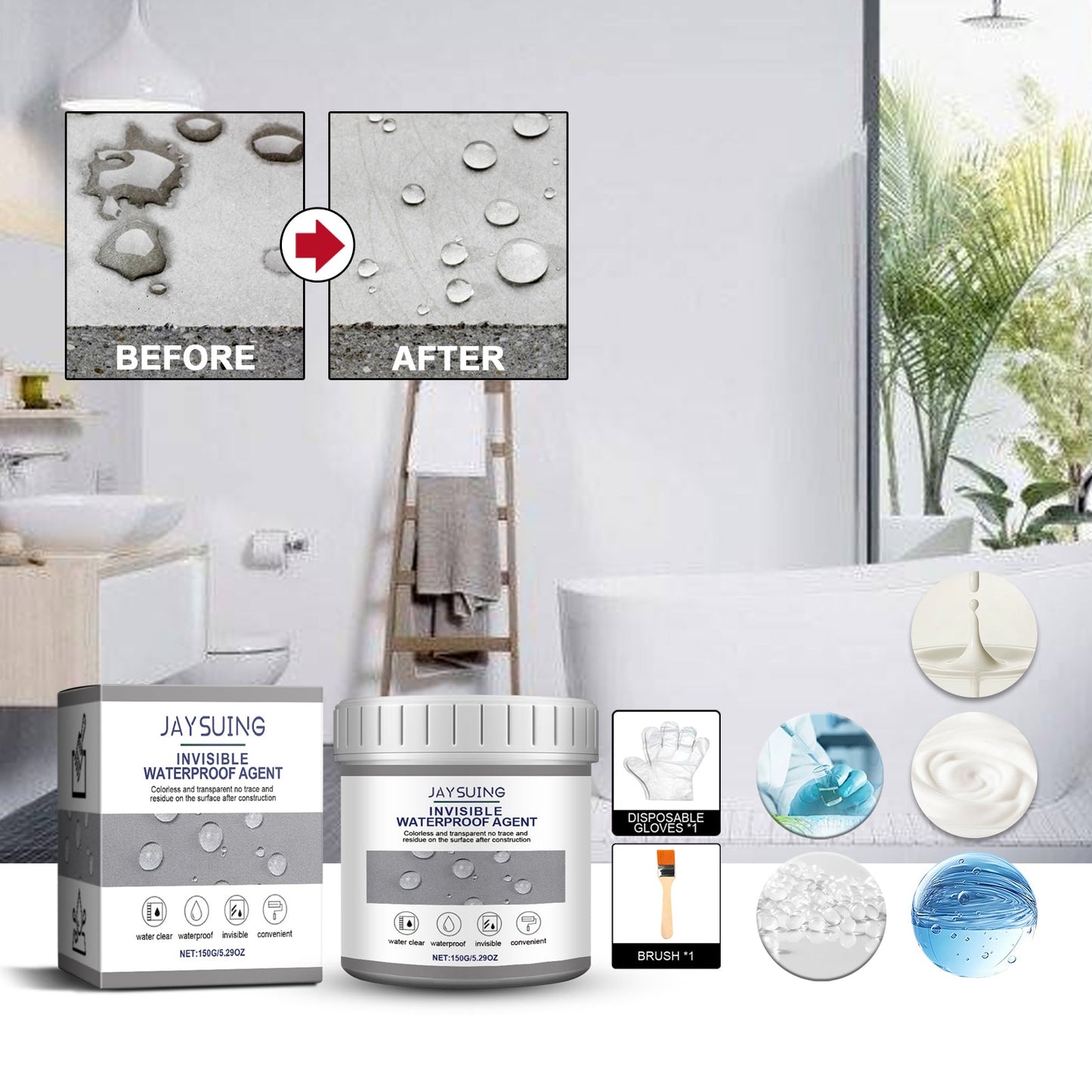 Sealant Waterproof Sealant, Multi-Functional Ceramic Tile Sealant For Bathroom Plumbing Glass Door And Window Leak Repair - Korvel
