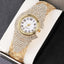 Fashion New Cross border Personality Trend Versatile Women's Diamond Bracelet Quartz Watch Necklace Ring Earring Set - Korvel
