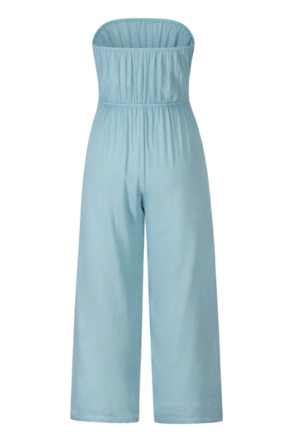 Tied Cutout Tube Wide Leg Jumpsuit - Korvel