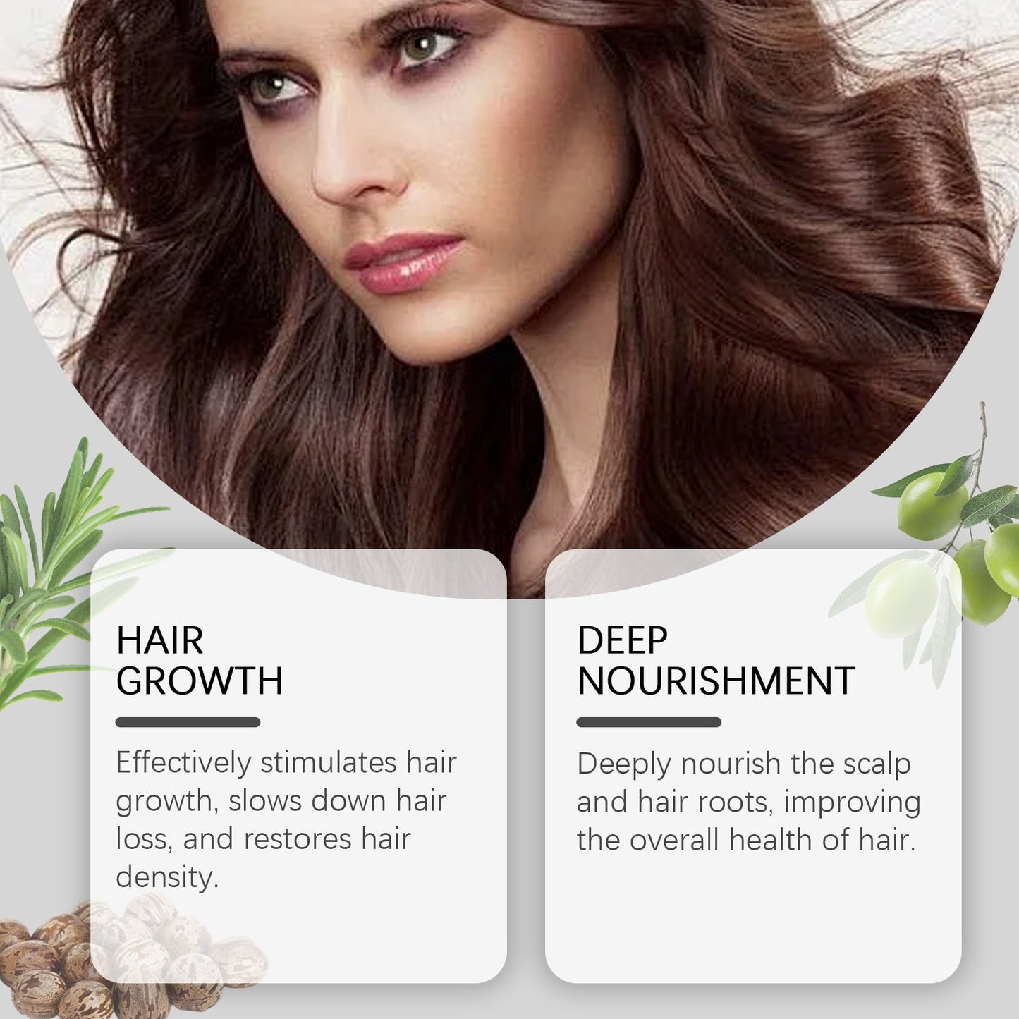 Rosemary Hair Care Essential Oil, Hydrating And Moisturizing Daily Gentle Hair Care Oil - Korvel