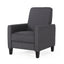 Smoke Fabric Push Back Chair for Elegant Home Décor - Korvel