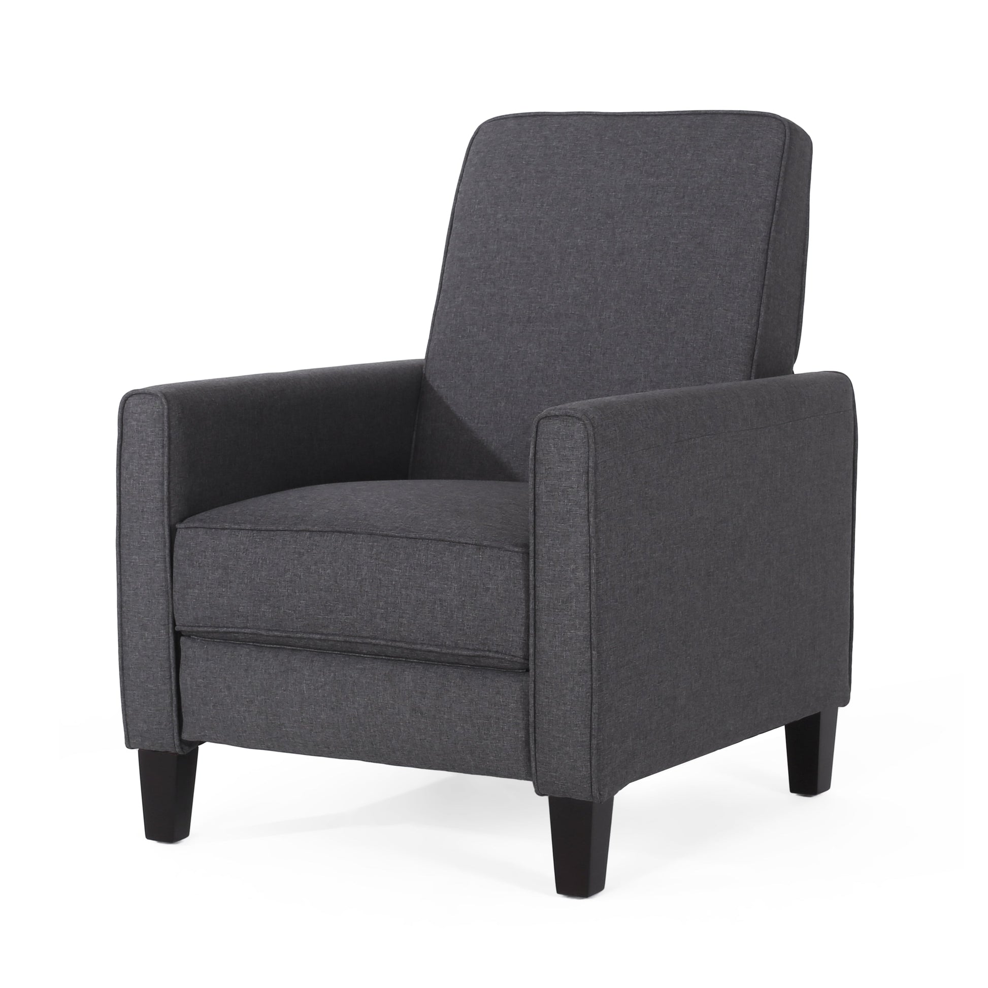 Smoke Fabric Push Back Chair for Elegant Home Décor - Korvel