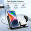 15W Four in One Wireless Charging Clock LED Digital Display Alarm Clock Temperature Display Wireless Charging - Korvel
