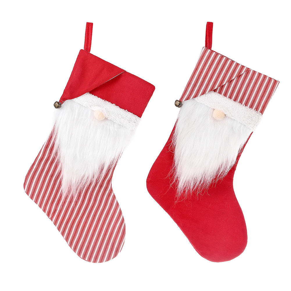 Christmas Dwarf Faceless Old Man Striped Socks Christmas Tree Pendant Large Gift Bag Christmas Decorations - Korvel