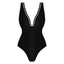 Elegant V-Neck One-Piece Swimsuit for Women