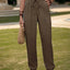 Perfee Textured High Waist Joggers - Korvel