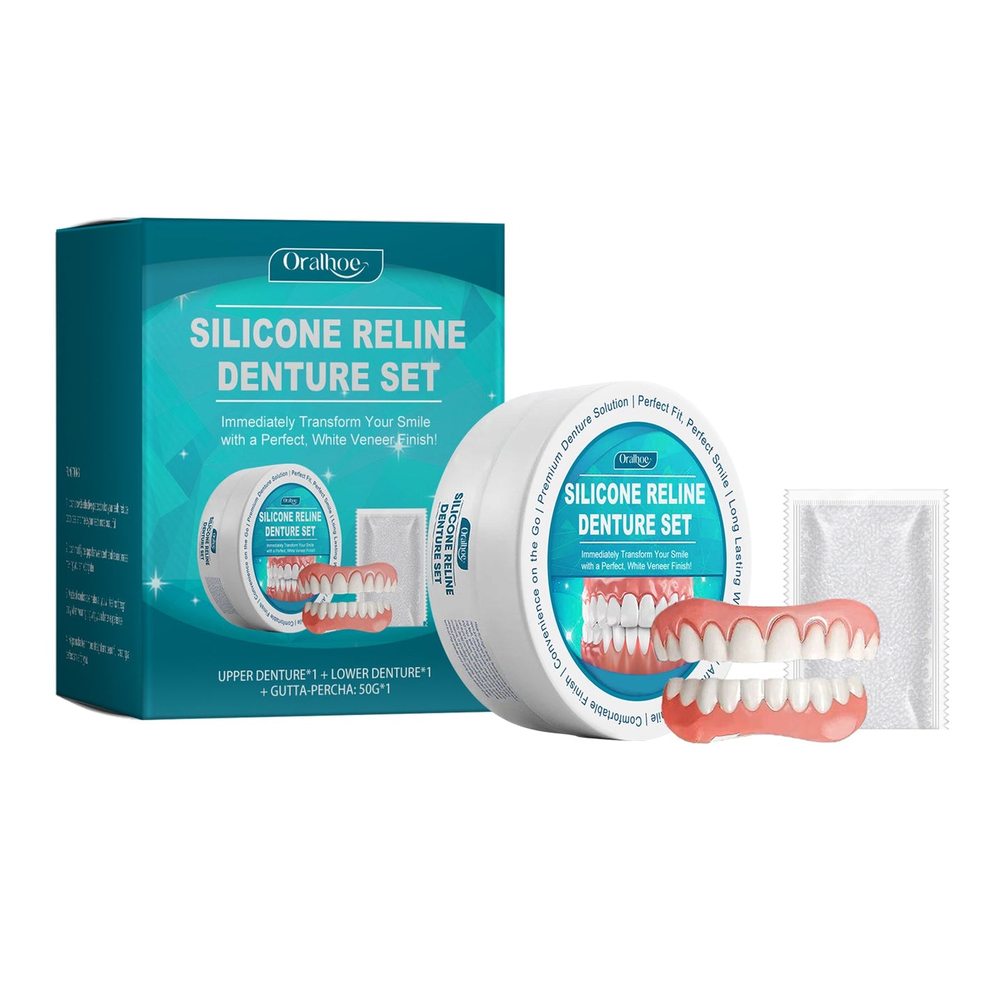 Cosmetic Denture Set To Enhance Smile Appearance Comfortable Material Denture Dental Cosmetic Set - Korvel