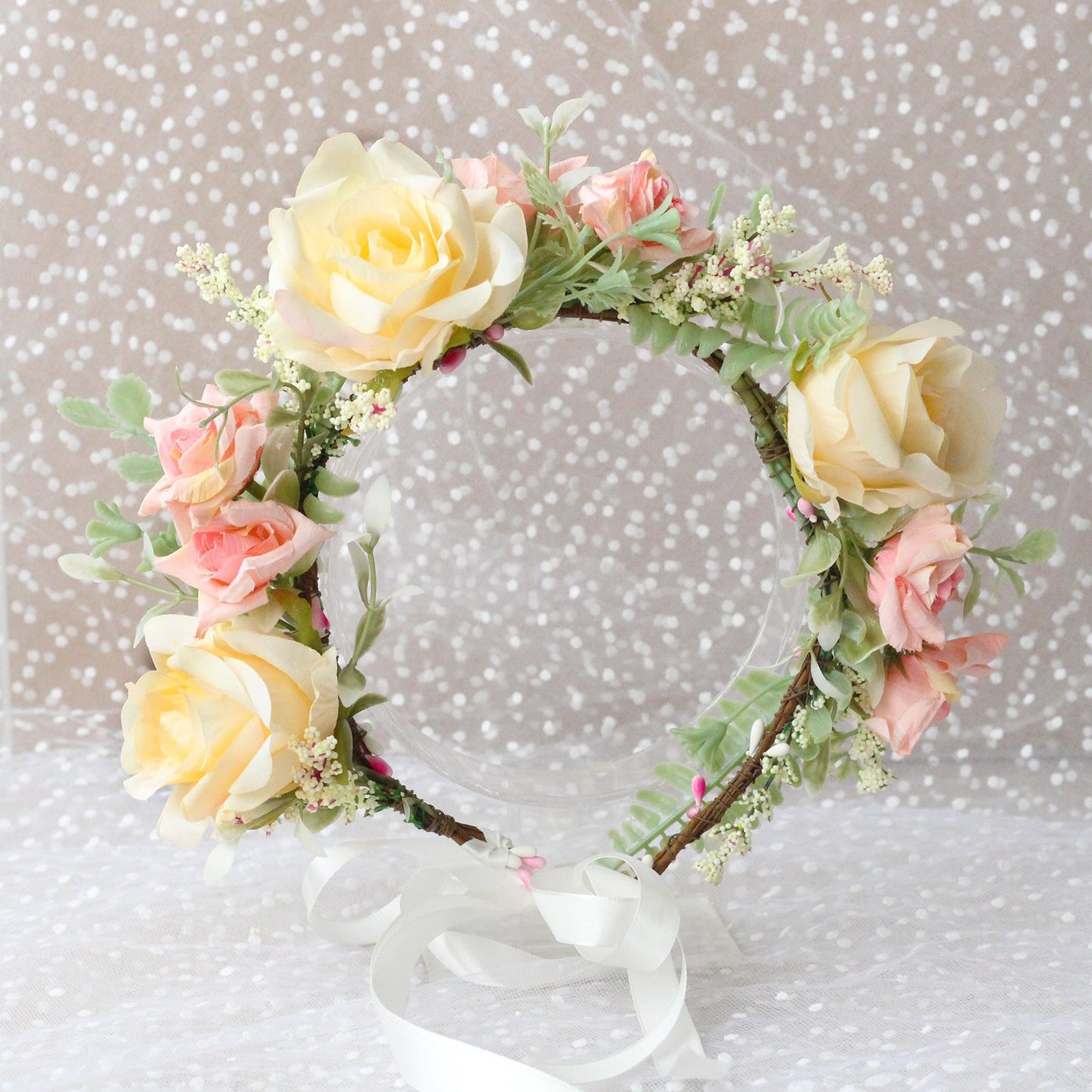 Diadema de Flores Estilo Coreano para Niñas