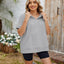 Half Zip Short Sleeve Hooded Top - Korvel