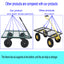 Wagon Cart Garden cart trucks make it easier to transport firewood (green) - Korvel