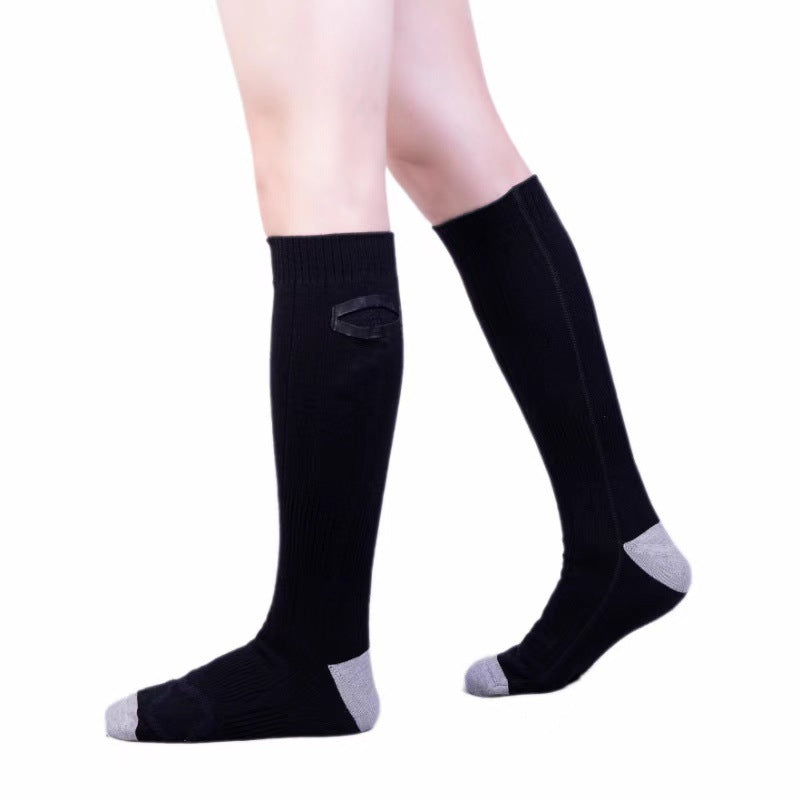 Hot socks for winter warmth, electric socks with USB charging, long tube, cold resistant socks for men and women, warm feet for winter heating - Korvel