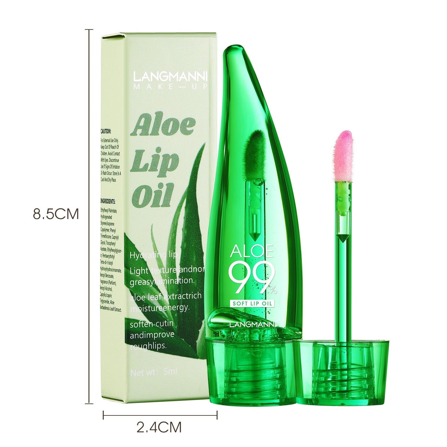 langmannni  Aloe vera lip gloss, temperature-sensitive color-changing lip glaze, moisturizing and protective lipstick, lip oil - Korvel