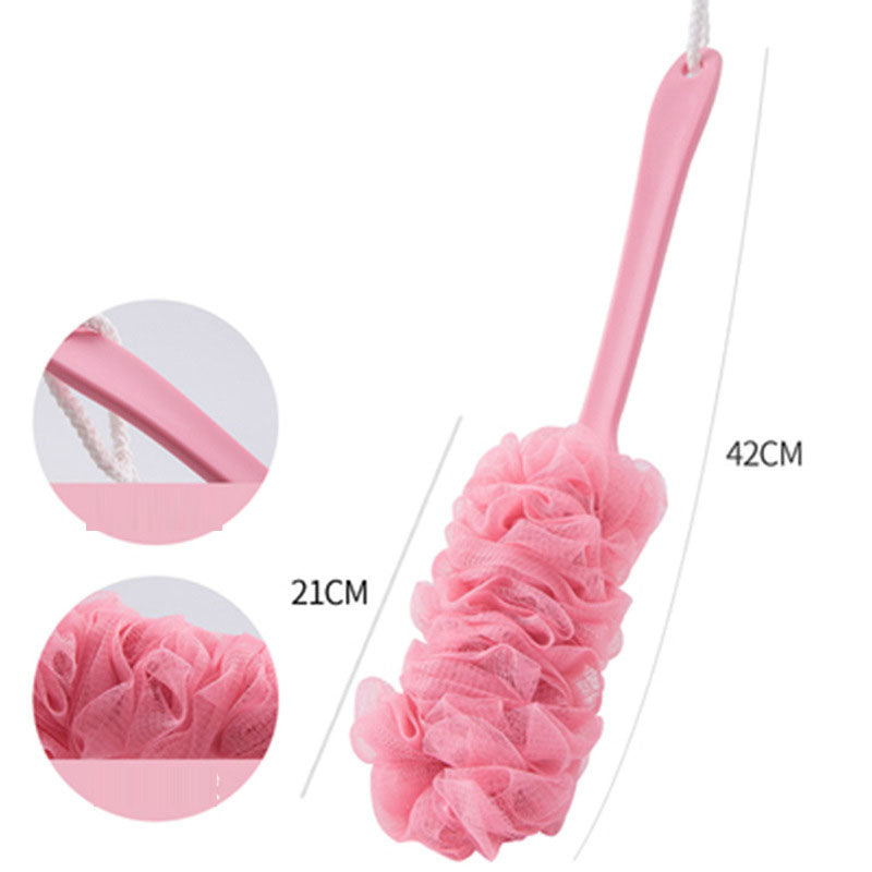 Long handled large bath brush, long handled scrubbing bath tool, flower bath brush, scrubbing bath brush, scrubbing bath ball, s - Korvel