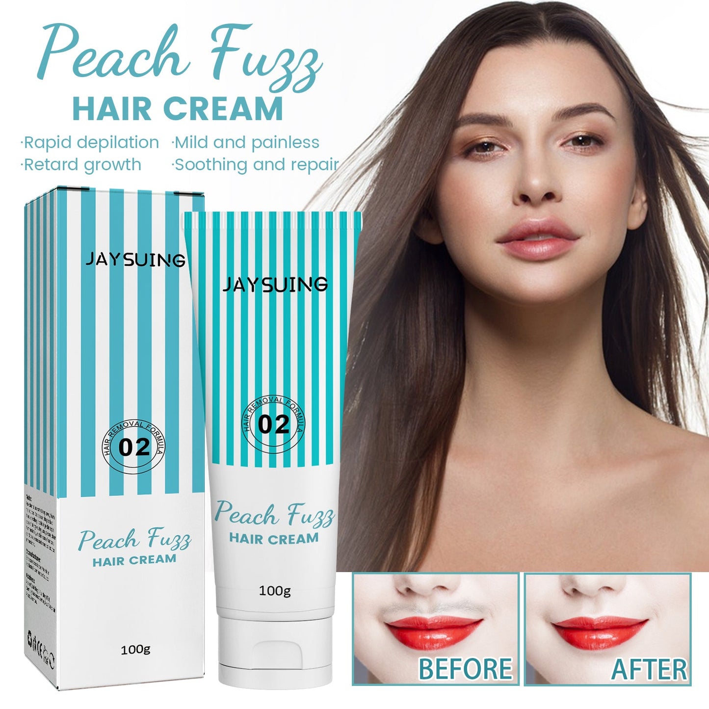 Gentle Lip Hair Removal Cream for Smooth Skin