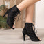 Sandals hollowed out shoes front strap with fish mouth ultra-high slim heel high-heeled cool boots - Korvel