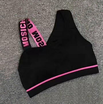 New Letter Cut Out Sports Bra Women Fitness Yoga Push up  Gym Padded Sports Top Athletic Sexy  Workout Running Clothing P165 - Korvel