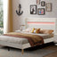 LED light with remote control and color changing at the head of the bed. The bed is firm and stable and easy to assemble - Korvel
