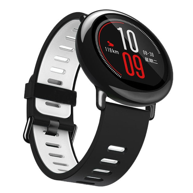 22mm Sports Silicone Wrist Strap bands for Xiaomi Huami Amazfit Bip BIT PACE Lite Youth Smart Watch Replacement Band Smartwatch - Korvel