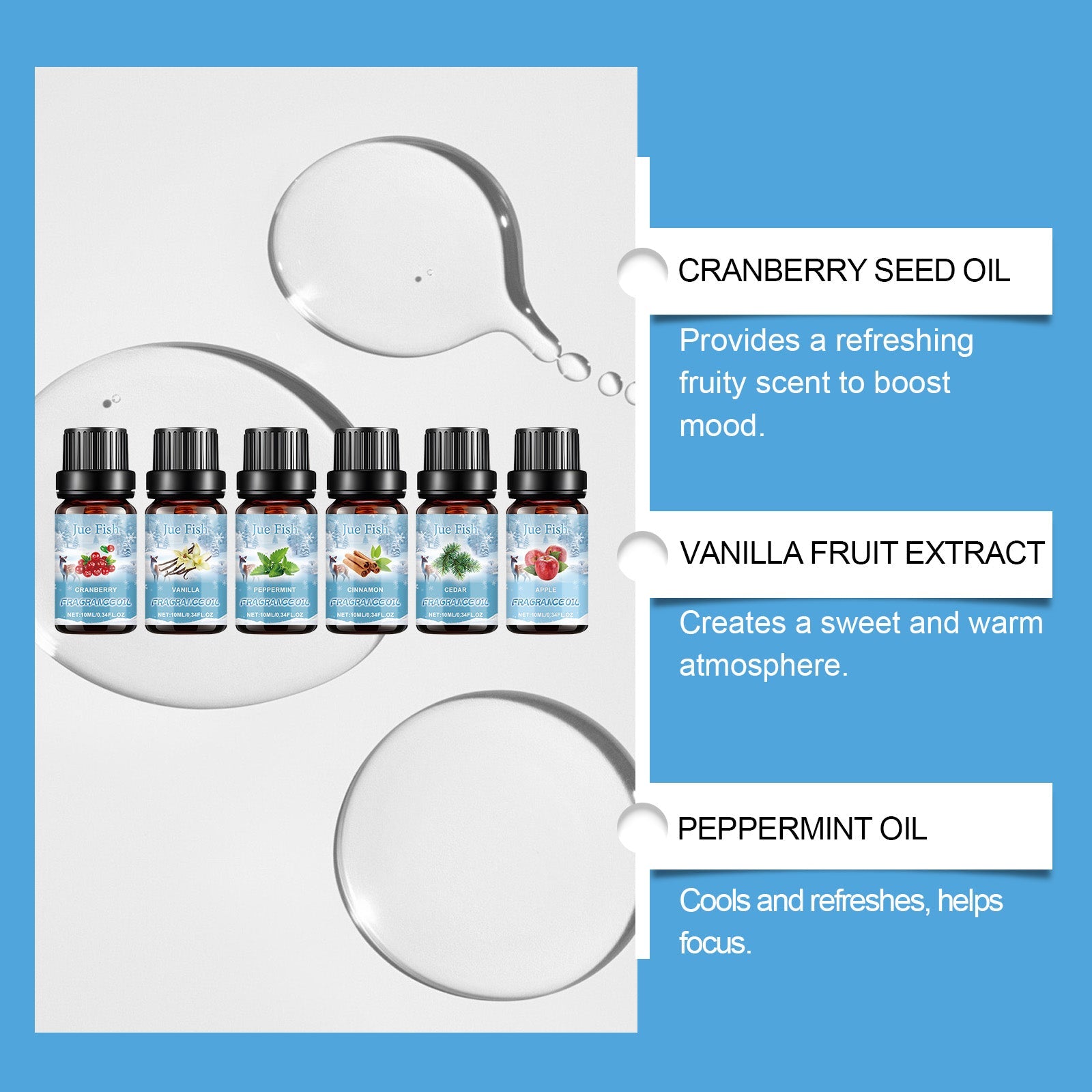 Winter Aromatherapy Oil Set, Humidifier Fragrance Essential Oil Freshens The Air And Keeps The Room Warm In Winter - Korvel