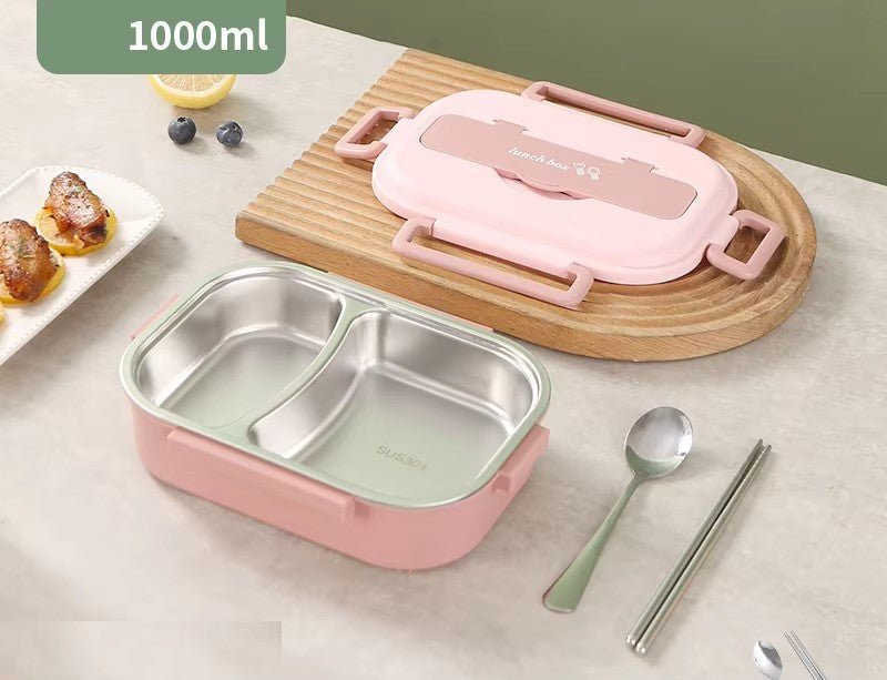Food grade microwaveable stainless steel compartment insulation lunch box - Korvel