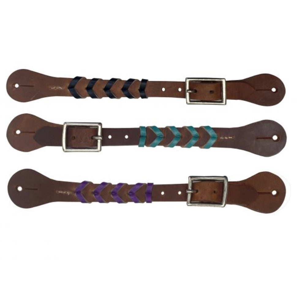 Braided Leather Spur Strap with Elegant Accents - Korvel