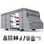 Umbrauto RV Cover Class C Upgraded 7 Layers Anti-UV Top Panel Motorhome Cover，Gray - Korvel