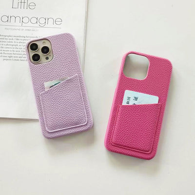 Premium PU Leather Card Slot Phone Case for iPhone Models