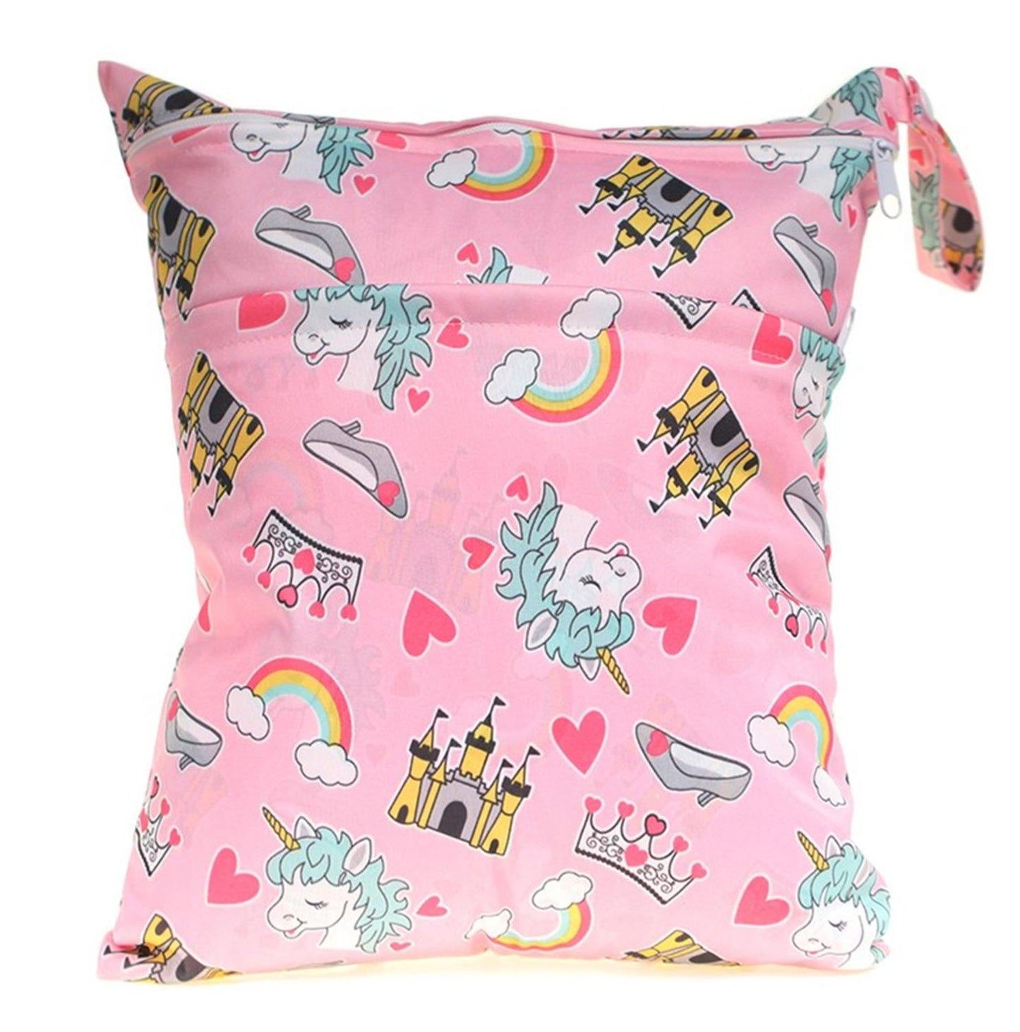 [Sigzagor]Wet Dry Bag With Two Zippered For Baby Diapers Nappies Waterproof Reusable 36cmx29cm - Korvel