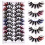 10 Pairs Of Color Mink Hair Fried Multilayer Thick Cross False Eyelashes 8D FLUFFY - Korvel