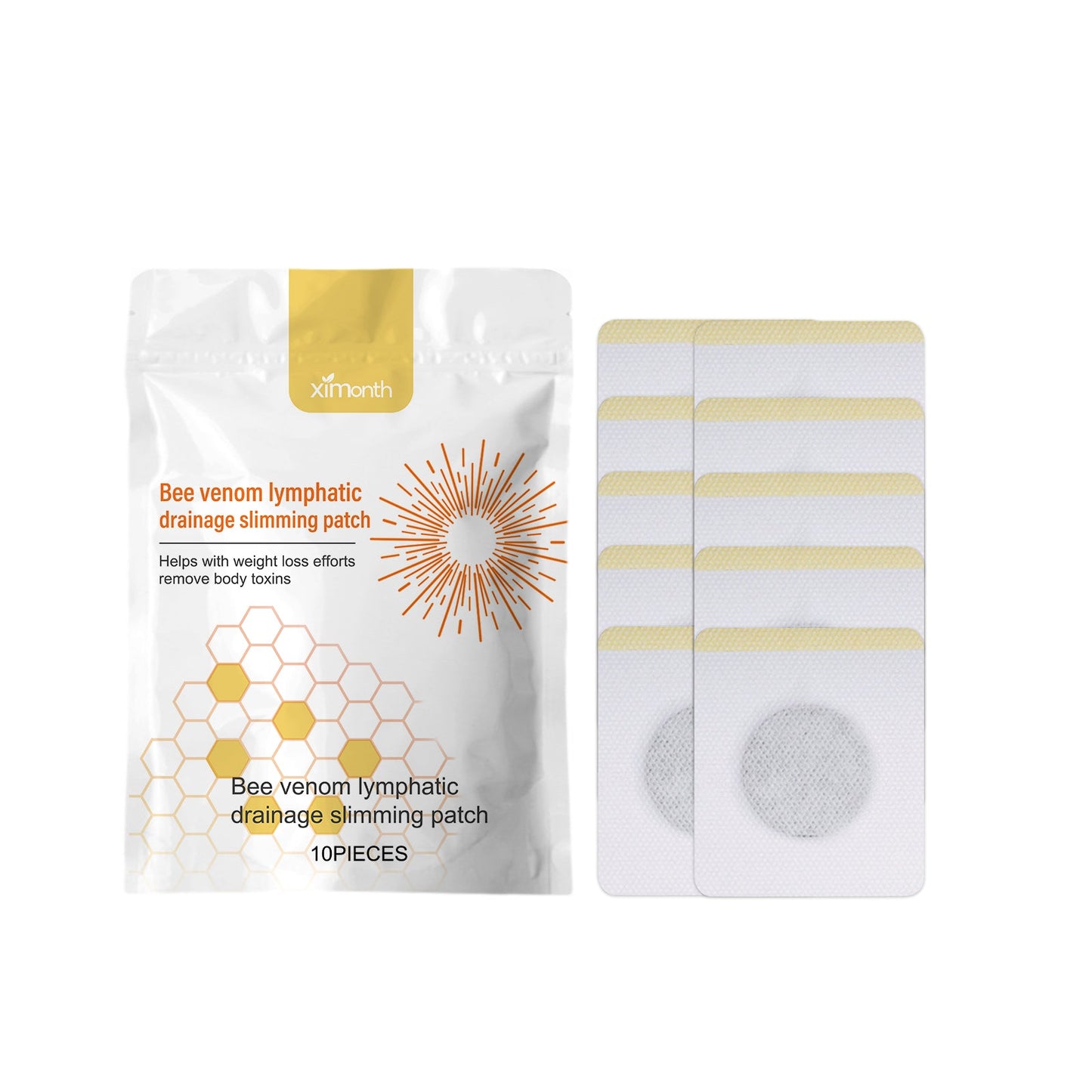 Bee Venom Lymphoid Body Shaping Patch, Firming Flab Fat Belly Arms Bye Meat Body Lymph Care Patch - Korvel