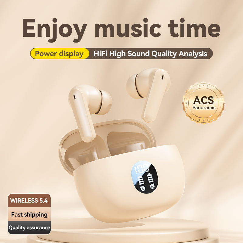 M69 Wireless Bluetooth Earphones In Ear Mini Long Range Sports Noise Reduction Universal Digital Display Earphones - Korvel