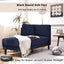 65" Mid-Century Modern Linen Fabric Corner Lounge Chair, Upholstered Indoor Chaise Lounge Solid Wood Sofa Bed for Bedroom - Korvel
