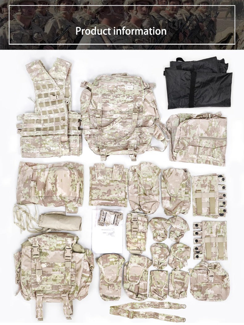 Cold War direct-purchased Russian military-issued 3rd-gen 6sh117 desert KSOR digital camo tactical vest - Korvel