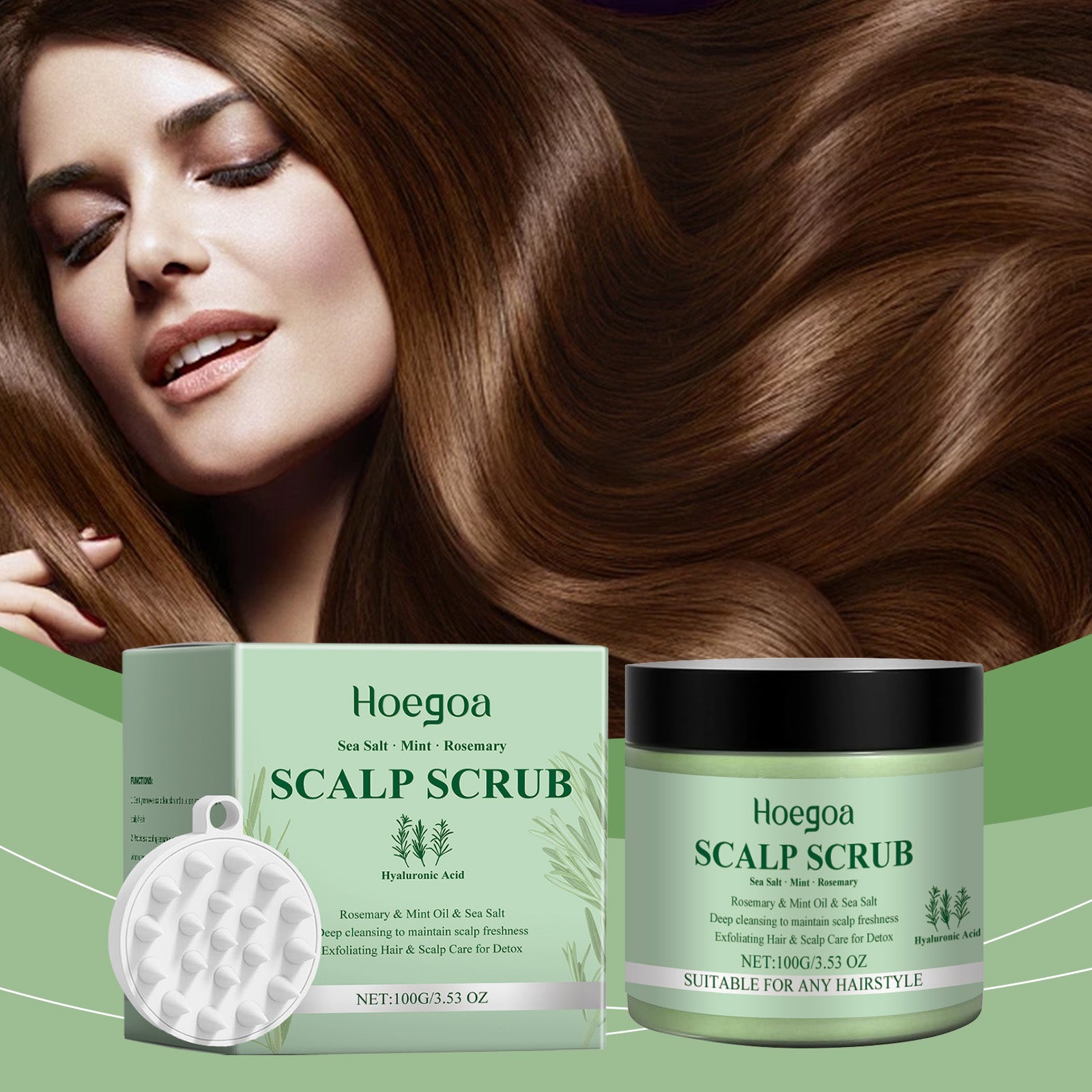 Rosemary Scalp Scrub, A Gentle, Cleansing, Moisturizing, Refreshing And Soothing Scalp Scrub - Korvel