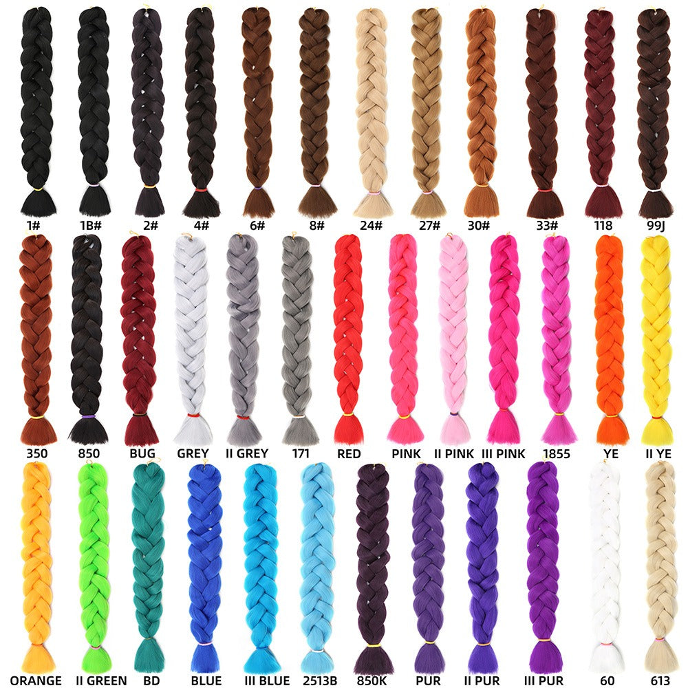 African Chemical Fiber Wig Large Braid Jumbo Braid Hair Dirty Braid High Temperature Yakis Braid - Korvel
