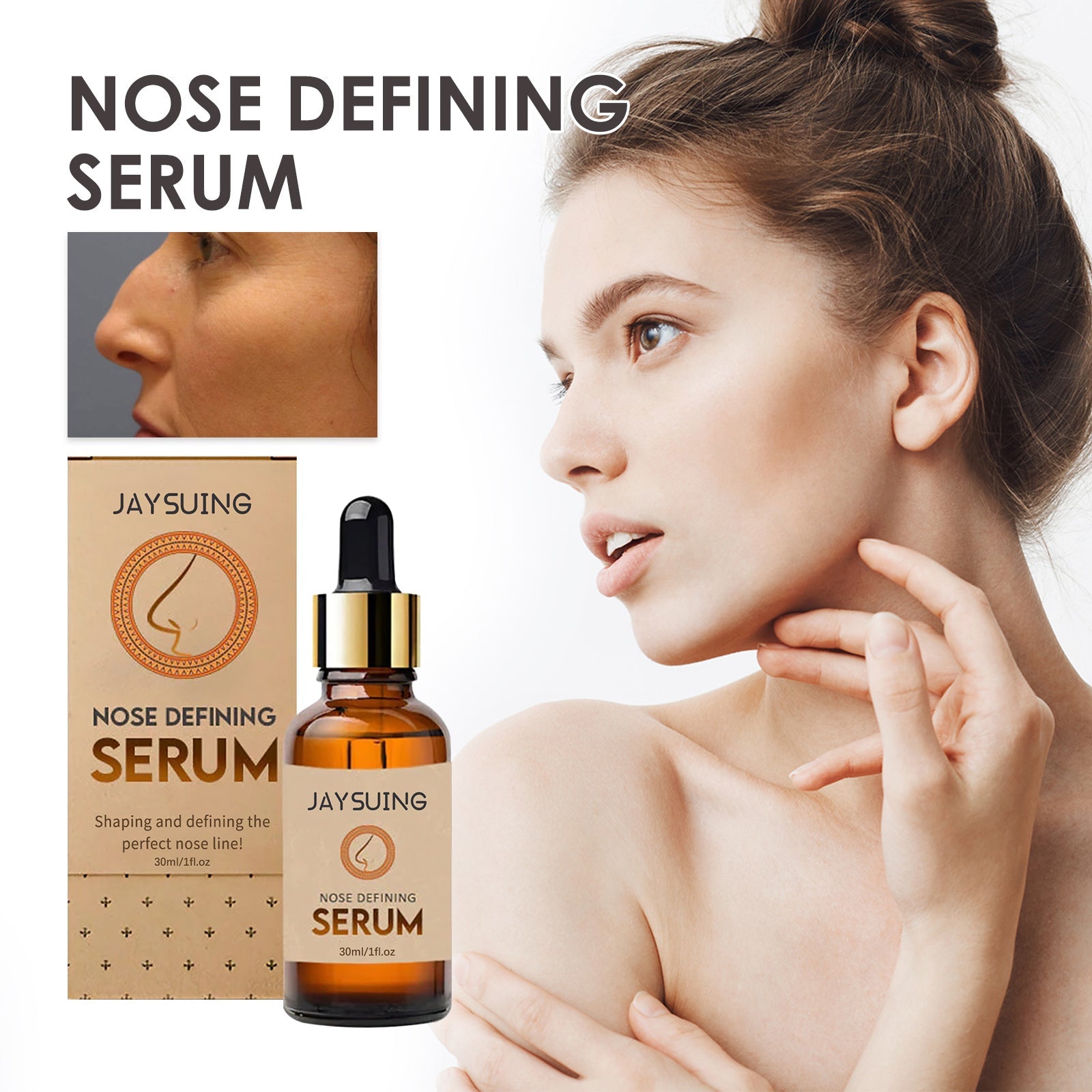 Nose Setting Serum, Nose Firming Massage Nose Straightening And Lifting Nose Bridge Beauty Nose Serum - Korvel