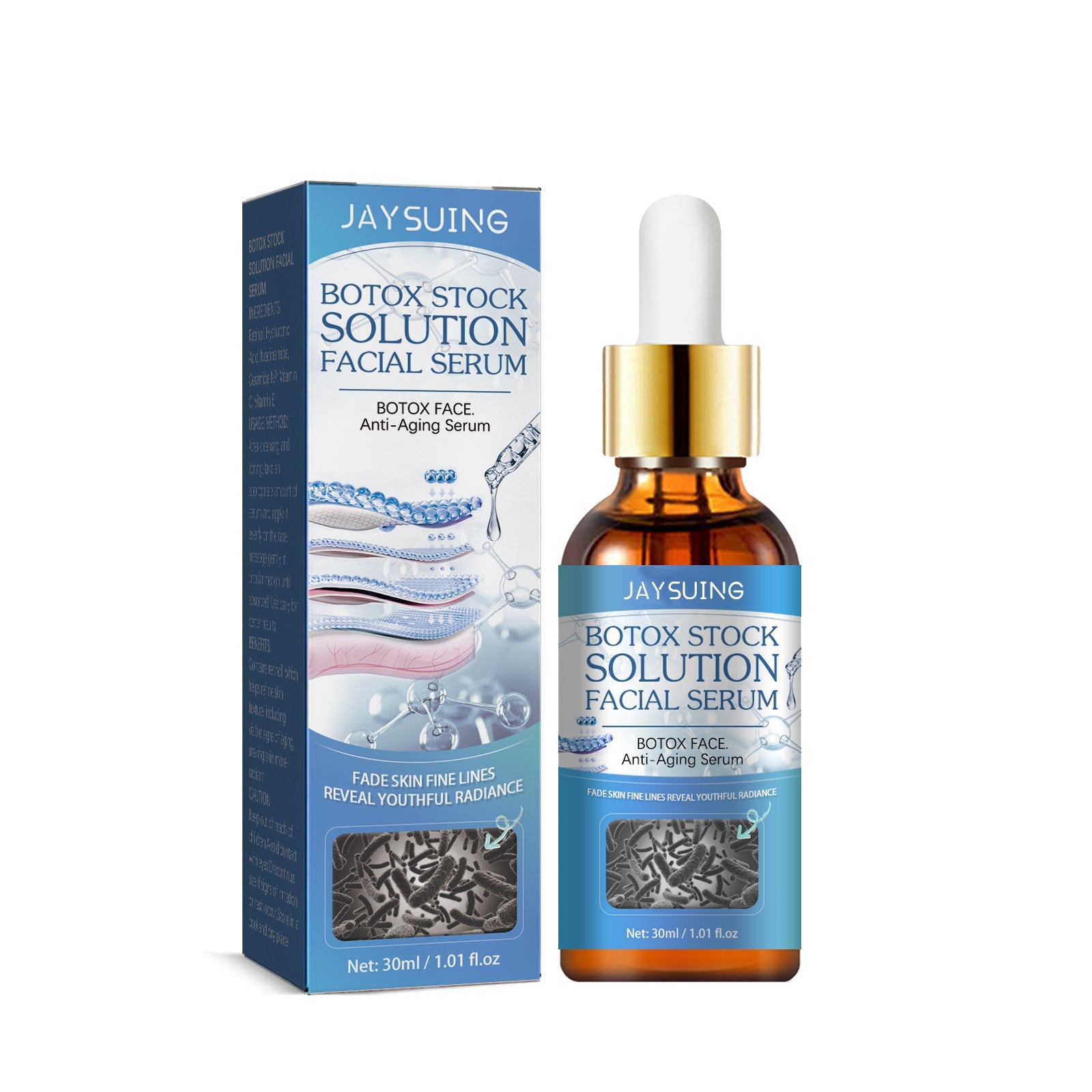 Botox Stock Solution Facial Serum, Firming Light Lines Moisturizing Anti-aging Essence - Korvel
