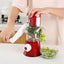 5-in-1 Cheese Grater: Gourmet, Rotary with Hand Crank, 10 Blades (3 Blades-C), for Cheese & Vegetable Slicing. - Korvel