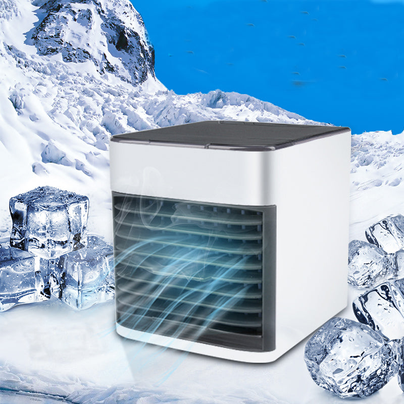 USB Mini Portable Air Conditioner Humidifier Purifier 7 Colors Light Desktop Air Cooling Fan Air Cooler Fan for Office Home - Korvel