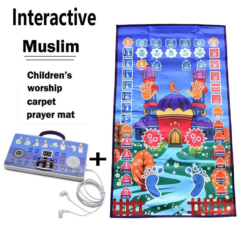 Tapis de prière islamique interactif pour enfants