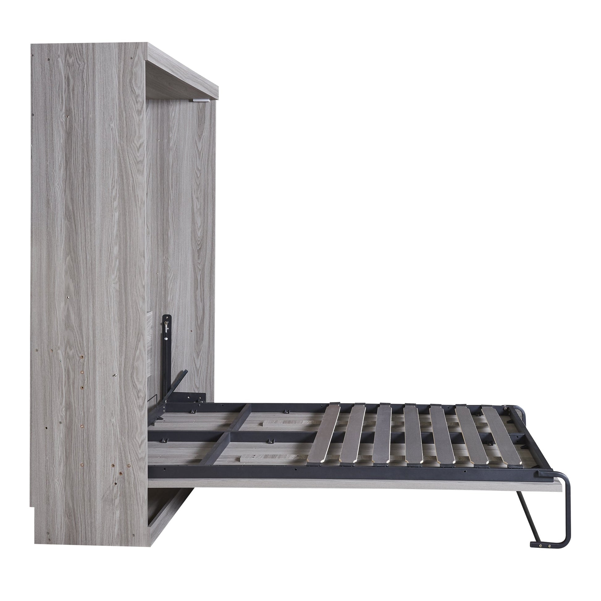 Full Size Murphy Bed, can be Folded into a Cabinet Gray - Korvel