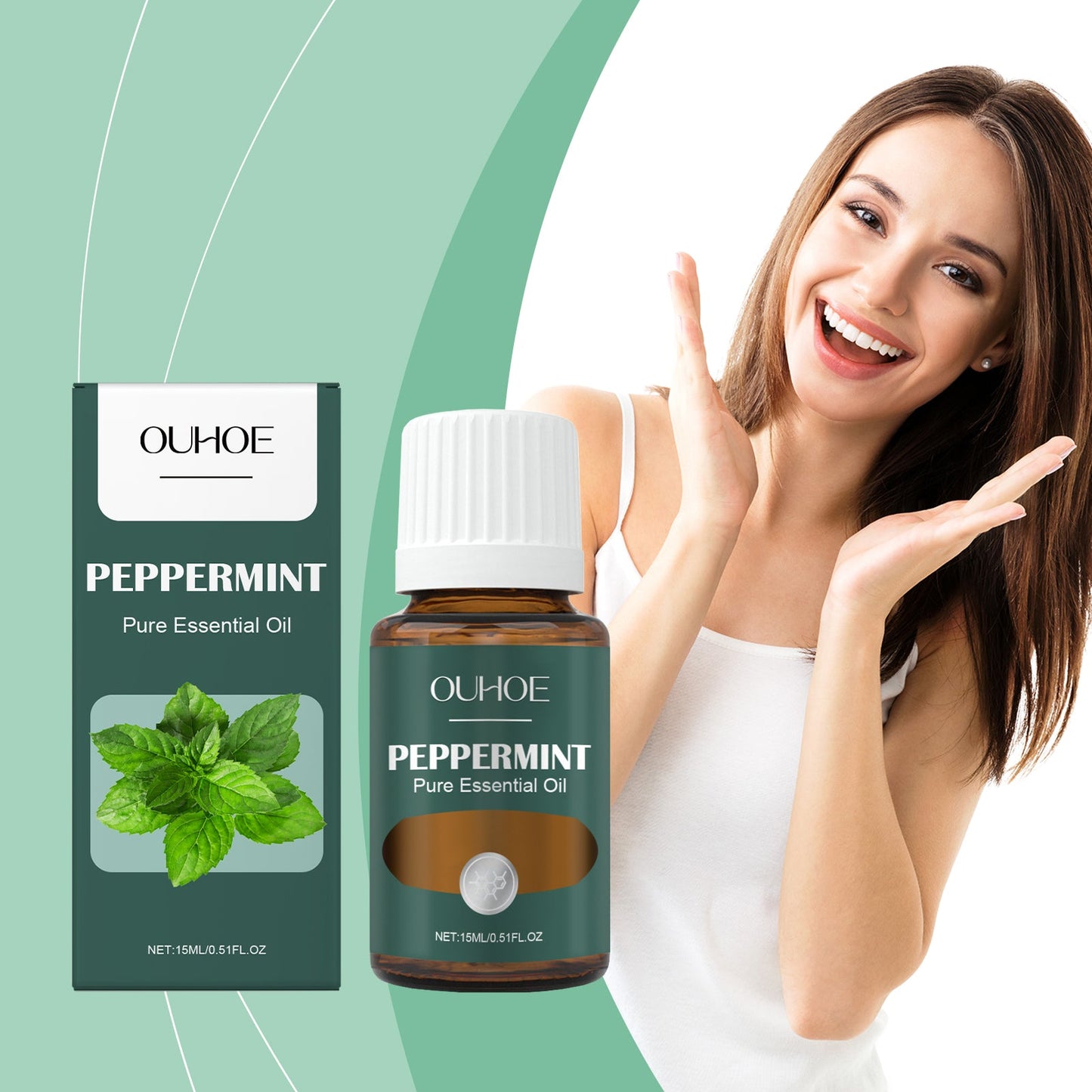 Aceite de Masaje Calmante de Menta para Relajación e Hidratación