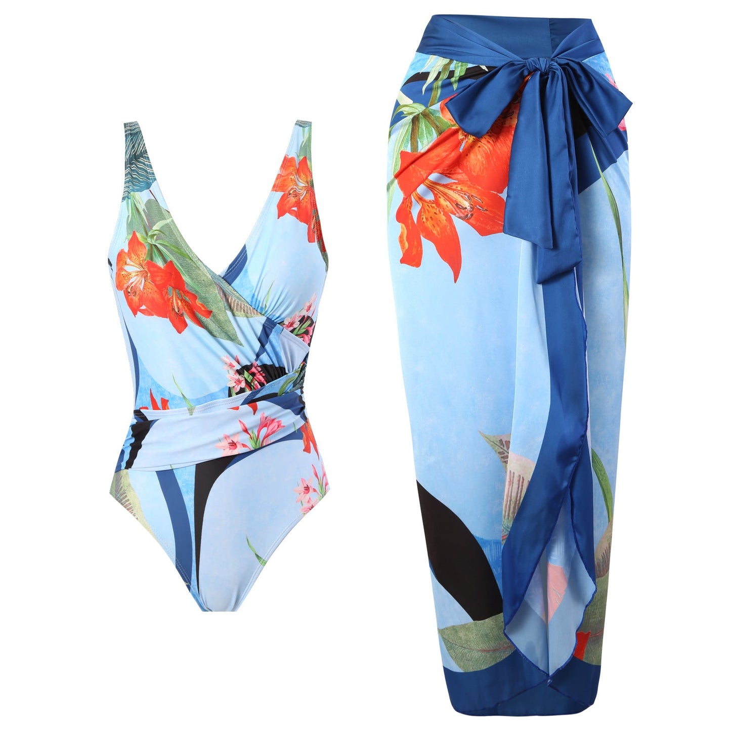 French Retro Two-Piece Bikini for Beach Getaways