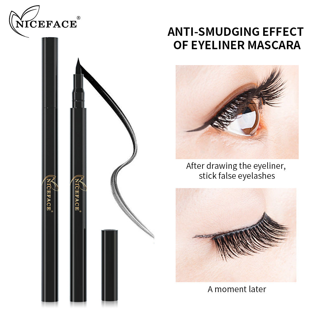 NICEFACE Eyeliner 3 In 1 Multifunctional Waterproof Anti-Smudge Non-Magnetic Natural Sticky Eyeliner - Korvel